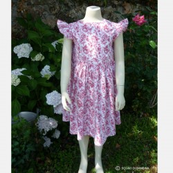 Robe motifs roses 8 ans